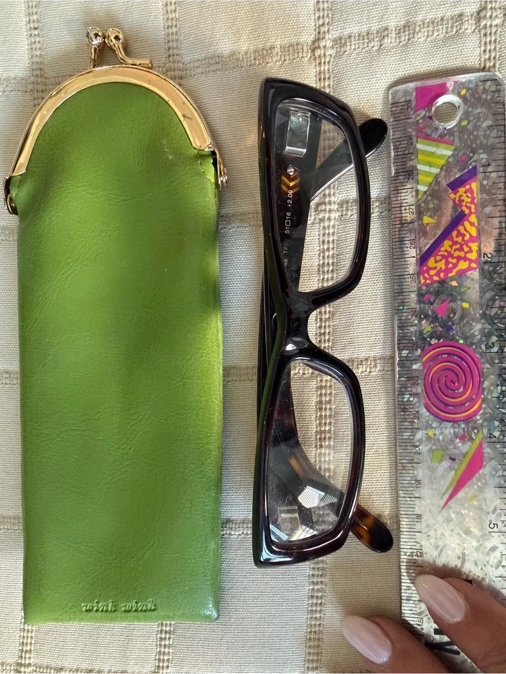 kate spade Black Tortoiseshell Reading Glasses with Amber Accent